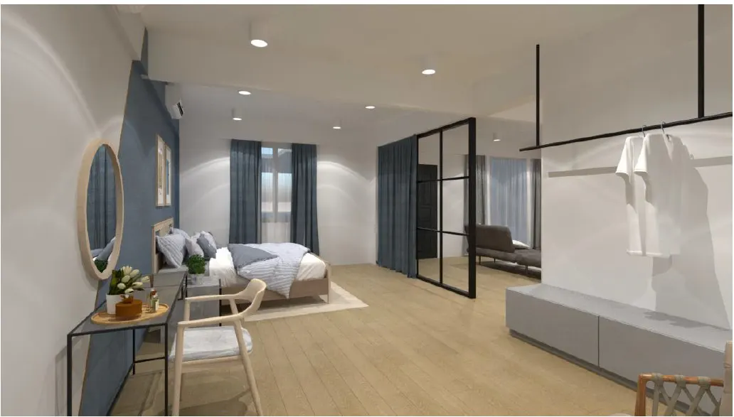 Zaques Hotel Room 3 3D Drawing